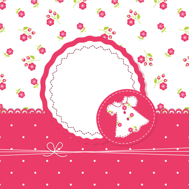 Baby girl background with dress - ベクター画像