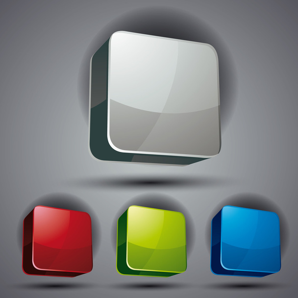 Blank button vector colors set. - Vector, Image