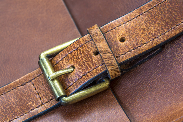 Detail of the leather bag - Photo, Image