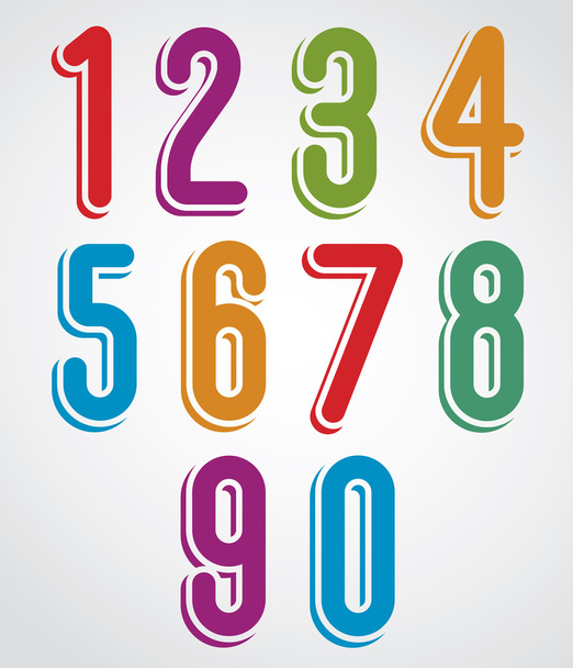 Rounded numbers set, vector collection. - Vektor, kép