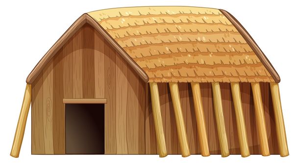 бревенчатый дом
 - Вектор,изображение