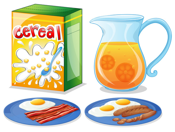 Alimentos de desayuno
 - Vector, Imagen