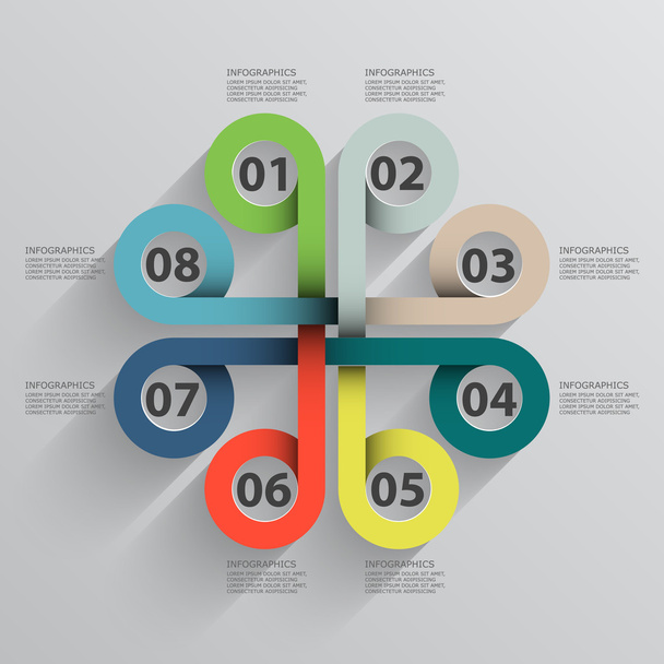 Circular color infographic - Vector, Image