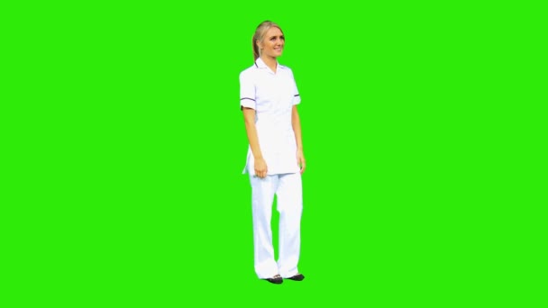 Женщина-медсестра в белой форме
 - Кадры, видео