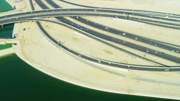 Luftaufnahme Schnellstraße Dubai - Filmmaterial, Video