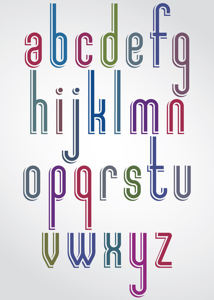 Extra tall font, light condensed letters with rounded corners. - Vector, Imagen