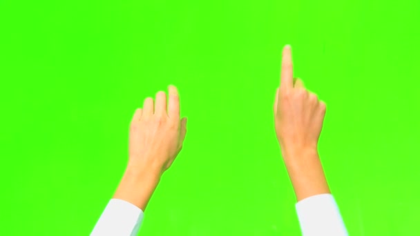Hand nur mit Virtual Green Screen Technologie - Filmmaterial, Video