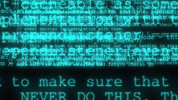 3d illüstrasyon - Bilgisayar ekranı terminalinde çalışan hacker kodu - Fotoğraf, Görsel