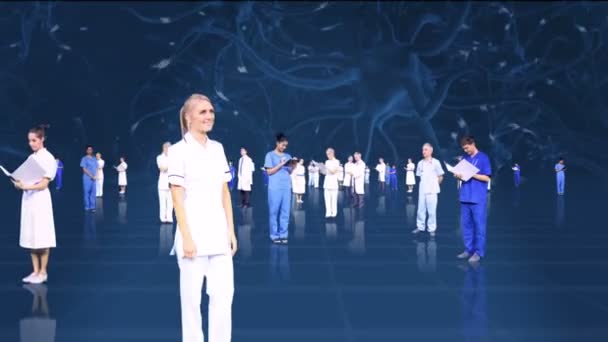 Montage van medische beroepsbeoefenaren in de gezondheidszorg - Video