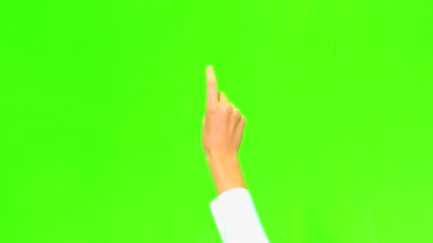 ruka pouze pomocí technologie virtuální zelená obrazovka - Záběry, video
