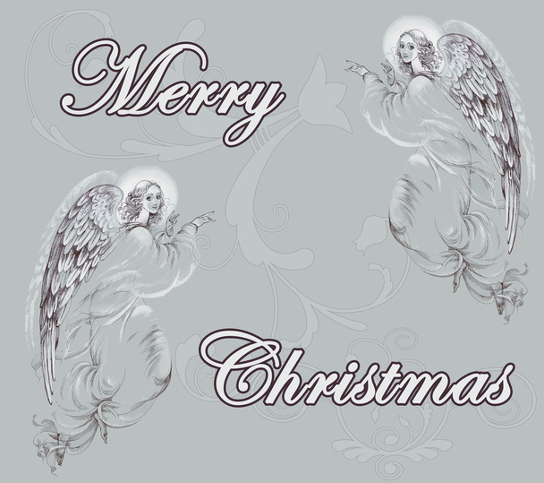 Angels in Christmas sky - Photo, Image