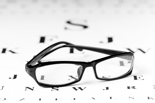 optikai olvasó szemüveg, látás-tábla - Fotó, kép