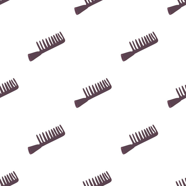 Black plastic comb pattern seamless vector - Vektori, kuva