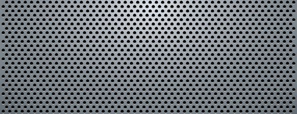 Steel perforated metal plate. Seamless carbon fiber texture, in vector format - Vector, Image