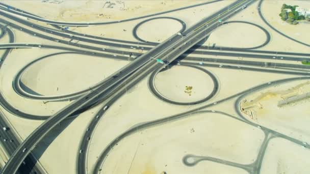 Luchtfoto expressway dubai weergeven - Video