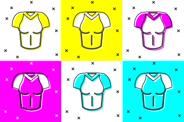 Set T-shirt icon isolated on color background. Vector - Vector, Image