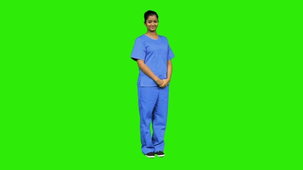 Női nővér orvosi scrubs - Felvétel, videó