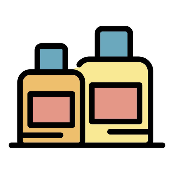 Bottle for tooth care icon color outline vector - Vector, imagen