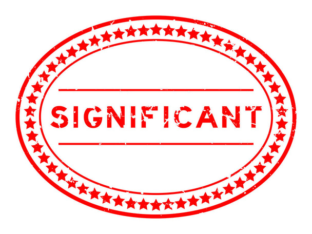 Grunge mot significatif rouge timbre en caoutchouc ovale sur fond blanc - Vecteur, image