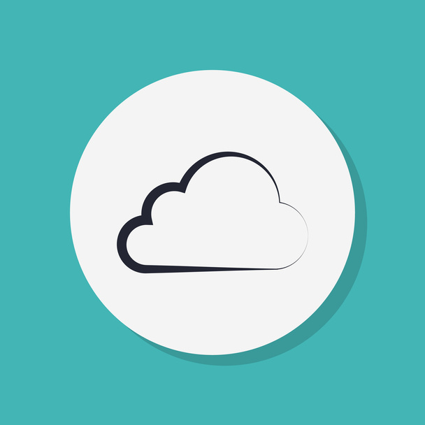Cloud icon flat design - Foto, Bild
