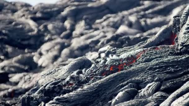 Destructive flow of hot volcanic lava - Footage, Video