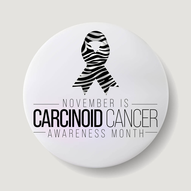Carcinoid Cancer awareness month is observed every year in November, it is a type of tumor that grows from neuroendocrine cells. Vector illustration - Vector, Image