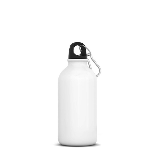 Short sport bottle. 3d illustration isolated on white background  - Фото, зображення