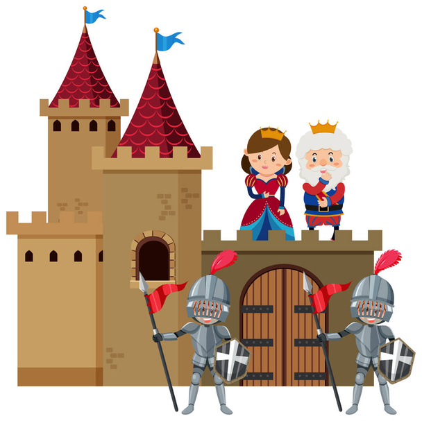 Reale medievale al castello illustrazione - Vettoriali, immagini