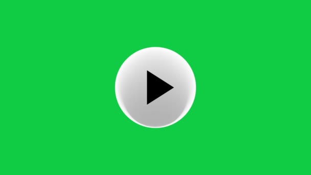 Szürke játék gomb ikon animáció. 4k felbontás. - Felvétel, videó