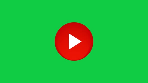 Red play button icon animation. 4k resolution. - Footage, Video