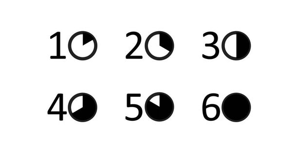 Linea temporale icona semplice. Timer concetto di orologio in stile piatto vrctor. - Vettoriali, immagini