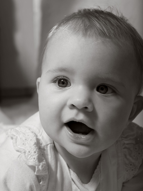 かわいい幼児のクローズ アップ - 写真・画像