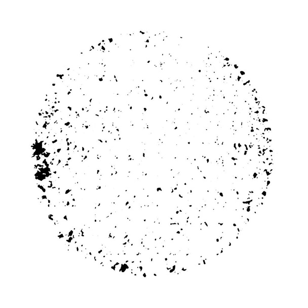 Colore nero di grunge strutturato in cerchio o forma rotonda su sfondo bianco - Vettoriali, immagini