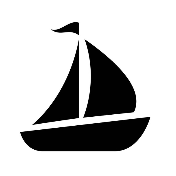 Yacht vector web icon - Вектор,изображение