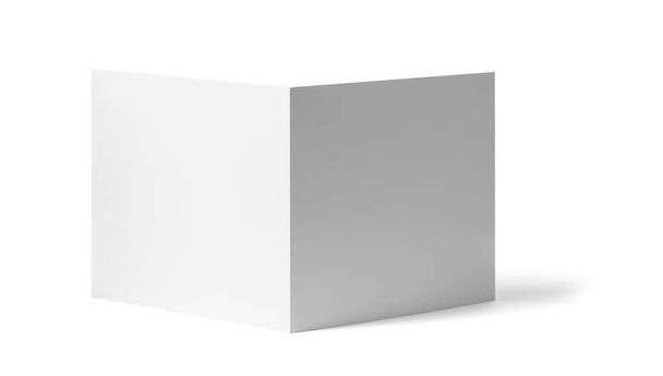 folded leaflet white blank paper template book - Photo, Image