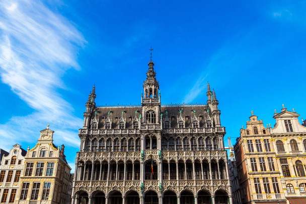 The Grand Place in Brussels in a beautiful summer day, Belgium - 写真・画像