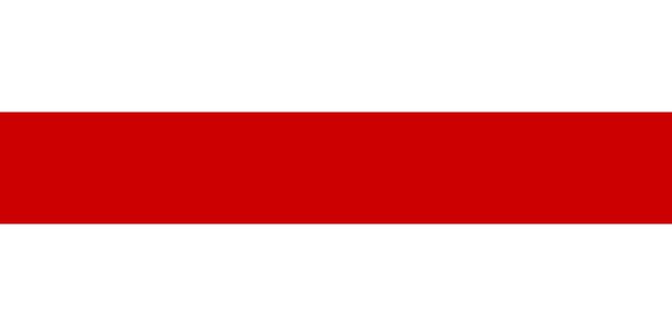 Nationale vlag van Belarus originele grootte en kleuren vector illustratie, democratische Wit-Russische Volkeren Republiek Wit-Rusland vlag - Vector, afbeelding