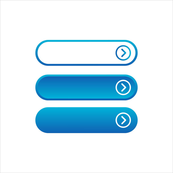Conjunto de iconos botón multicolor en estilo plano. Ilustración aislada vectorial fácil de editar.  - Vector, imagen