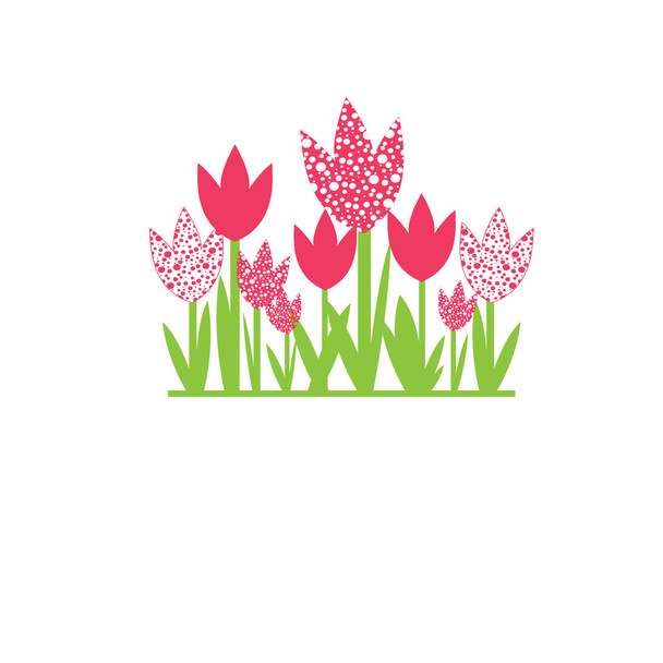 Background with flowers for you. Vector illustration - Vector, Imagen