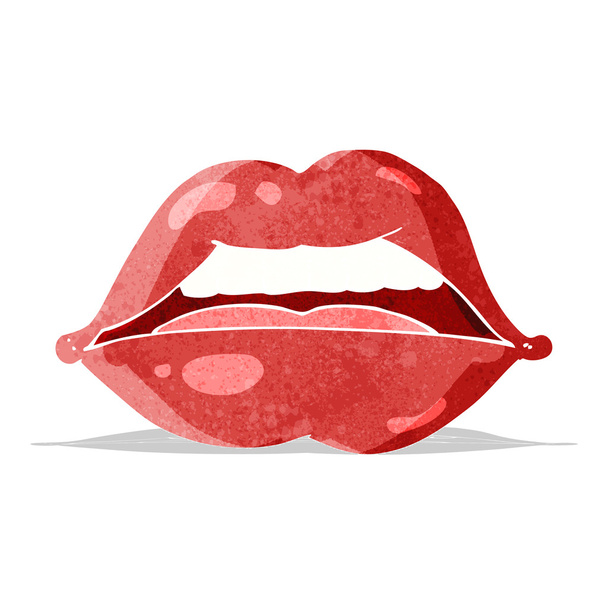 cartoon sexy lips symbol - Vector, Image