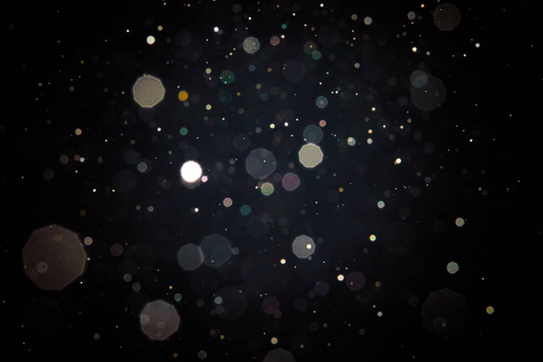 Abstract blur black bokeh background - Photo, Image