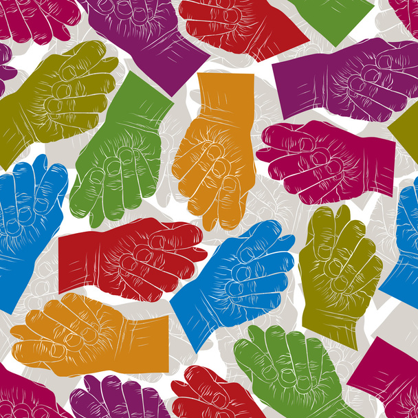 Fig fico hands seamless pattern, vector background for wallpaper - Διάνυσμα, εικόνα