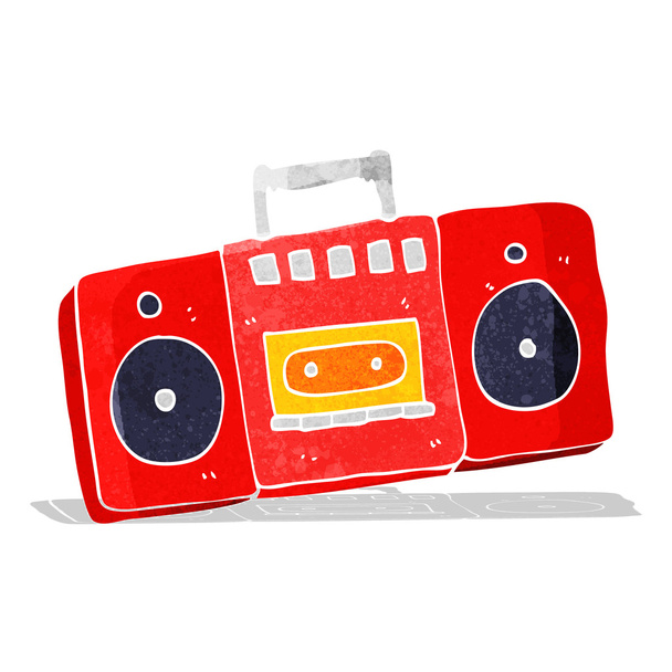 reproductor de cassette de radio de dibujos animados
 - Vector, imagen