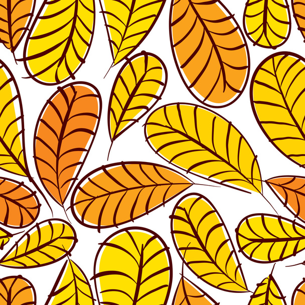Autumn leaves seamless pattern, floral vector seamless backgroun - Vektori, kuva