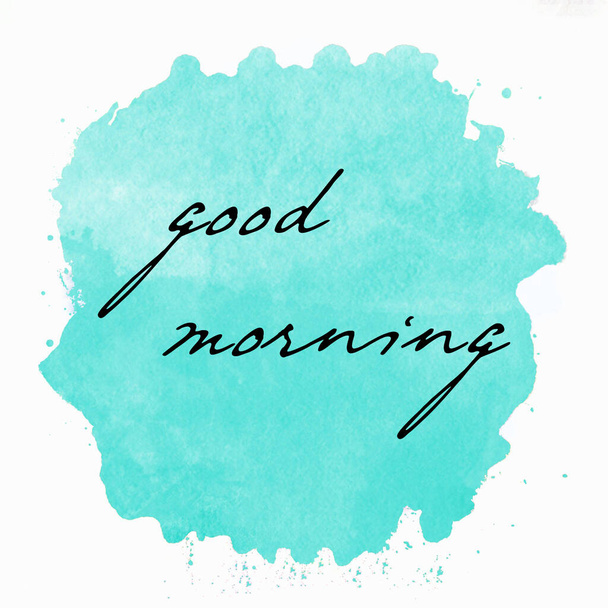 Good morning text on abstract colorful background - Photo, Image