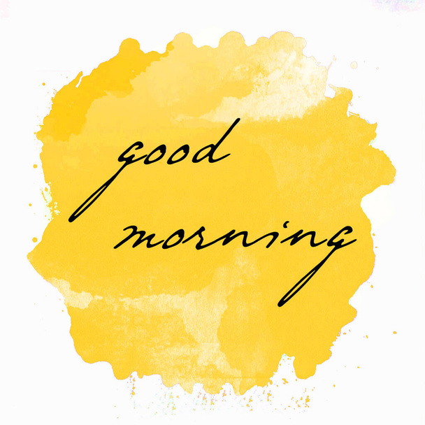 Dobrý ranní text na abstraktním barevném pozadí - Fotografie, Obrázek