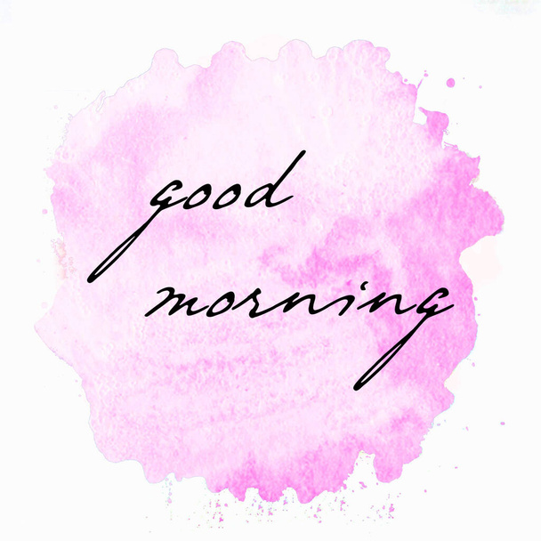 Good morning text on abstract colorful background - Photo, Image