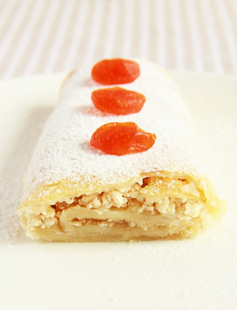 Apple strudel with cottage cheese - Photo, Image