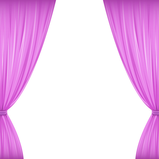 Pink Curtains - Vector, Image
