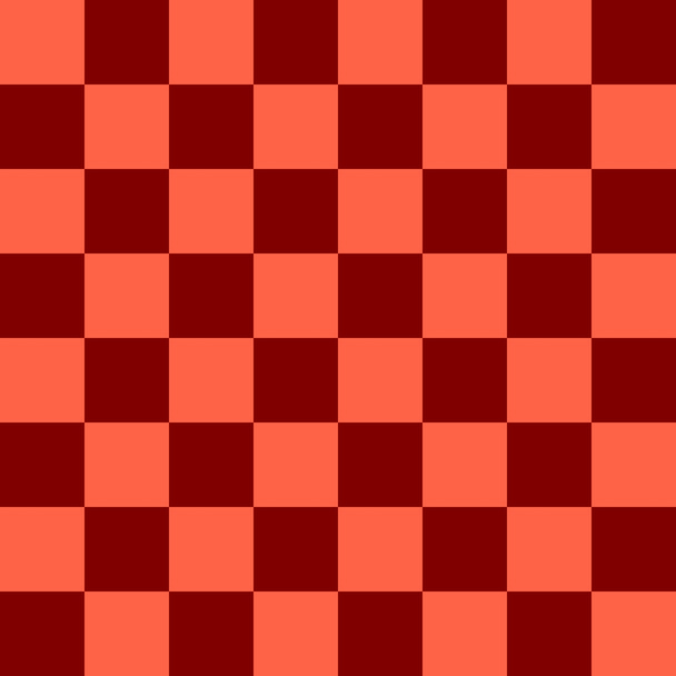 Šachovnice 8 na8. Maroon a rajčata barvy šachovnice. Šachovnice, textura šachovnice. Vzorec čtverců. Pozadí. Opakovatelná textura. - Fotografie, Obrázek